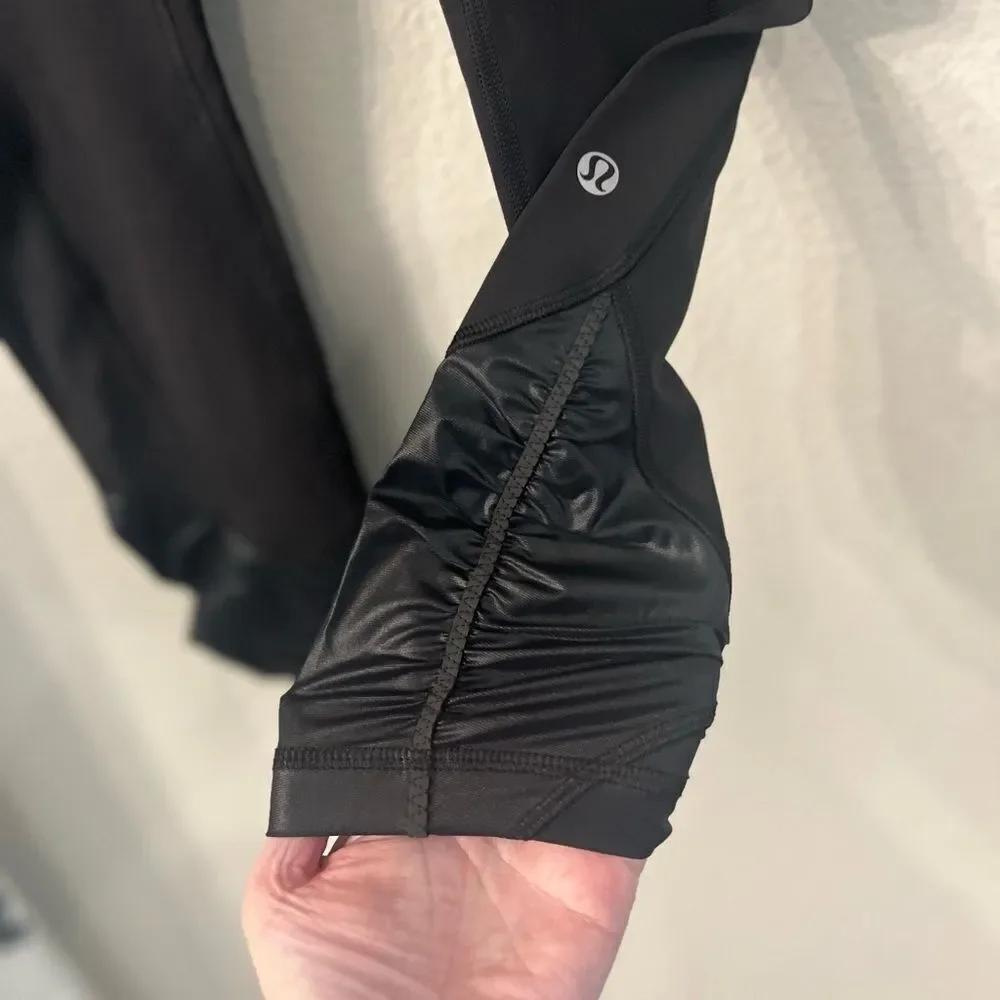Lululemon Pace Queen Tight 7/8 Length Size 4 Black Reflective Full On Luxtreme - Picture 7 of 15
